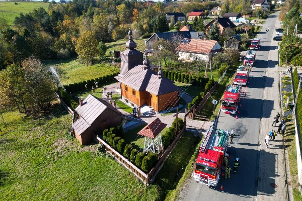 Ćwiczenia strażaków w kościele MB Szkaplerznej